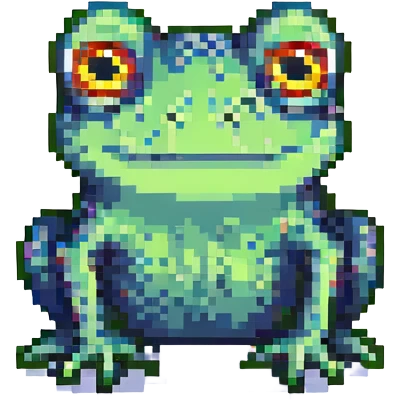 cartoon frog with big eyes emoji