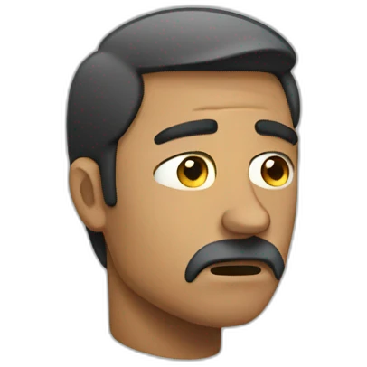 Depressed man emoji