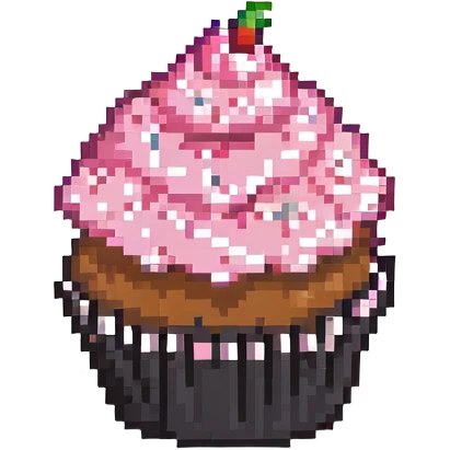 cupcake with pink icing emoji