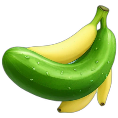 cucumber eating a banana emoji