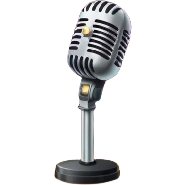 a retro stage with neon lights, a classic microphone, musical notes, vintage theater curtains and Broadway-style elements. Avoid focusing solely on the piano. Transparent background. emoji