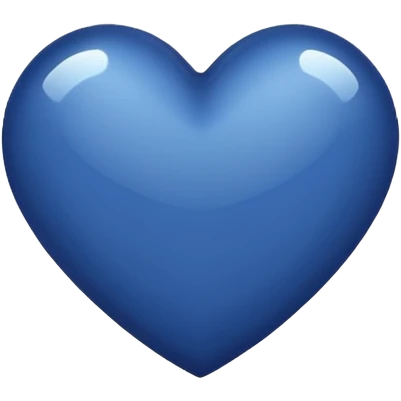 Navy blue heart  emoji