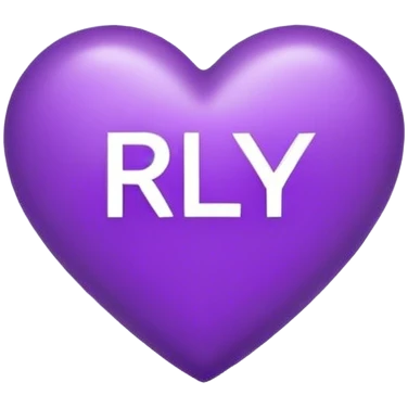 Purple Heart with the letters Riley in the middle  emoji