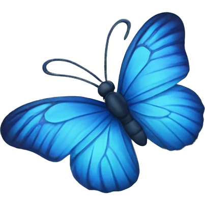 Butterfly blue plant emoji