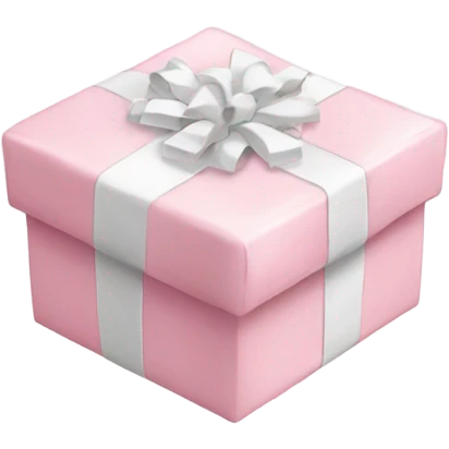 Light pink Christmas gifts under a white Christmas tree  emoji