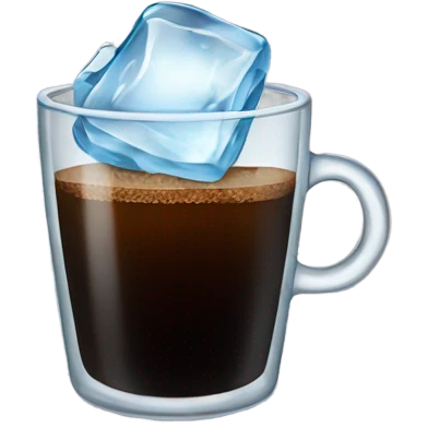 black coffee with ice cubes  emoji