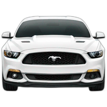 2017 White Mustang emoji