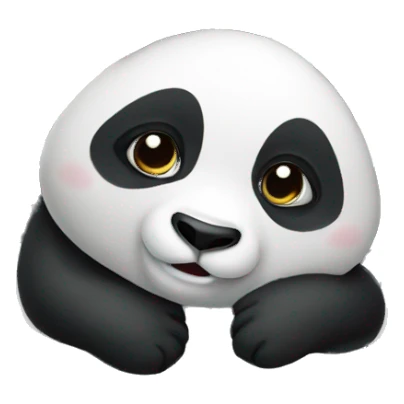Panda waiting in car sticker