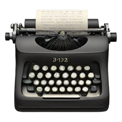 medal award with a typewriter on it sticker