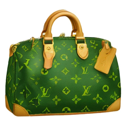Louis Vuitton bag green sticker