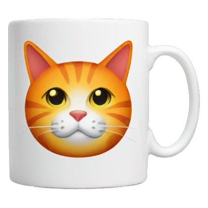 Halloween coffee mug with orange cat on it sticker