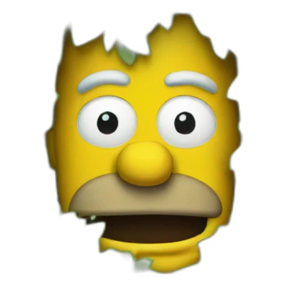 homer hiding in hedge sticker