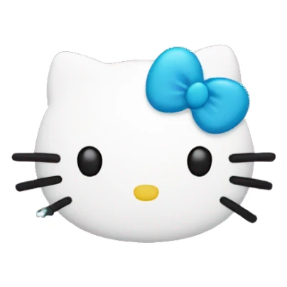 hello kitty with snowflakes and hearts around her  sticker