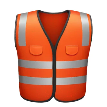 Red safety vest sticker