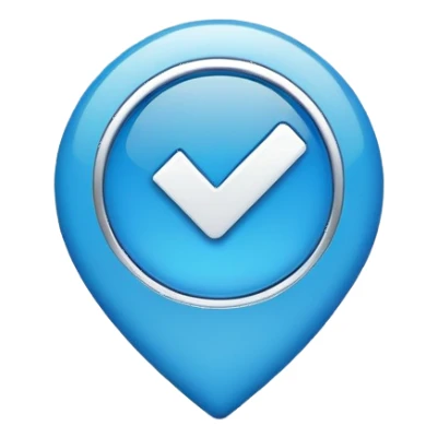 Blue check mark sticker