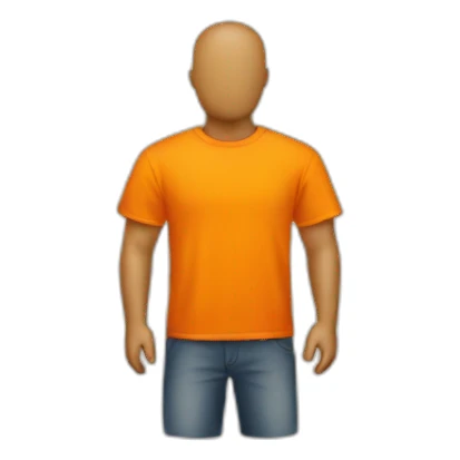 Orange tee shirt sticker