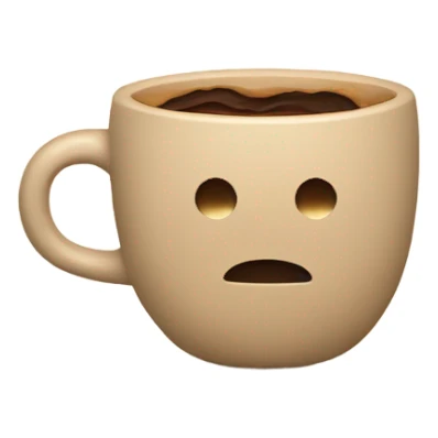 café en una taza beige  sticker