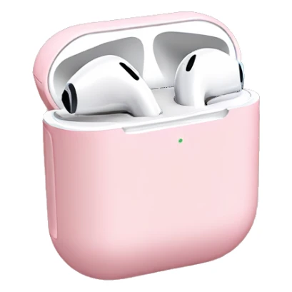 air pods with light pink airpod case sticker