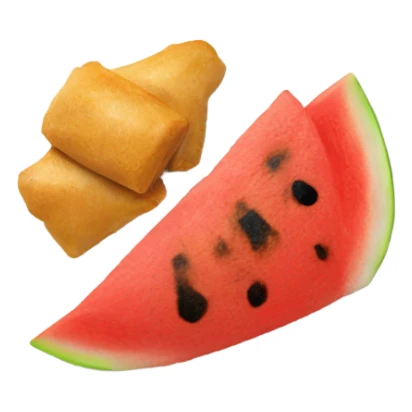 watermelon chicken plate  sticker
