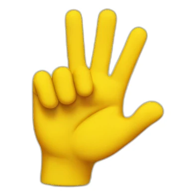 Crossed fingers on yellow smiling face sticker