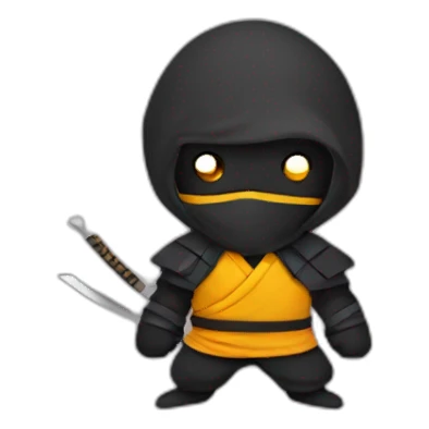 Ninja with perroquet  sticker