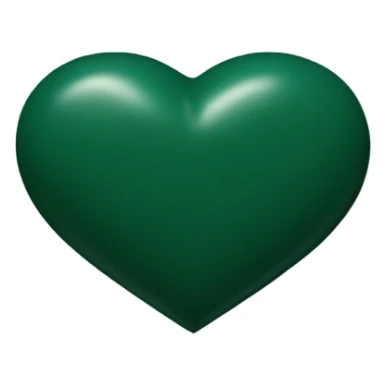 Hunter green heart sticker