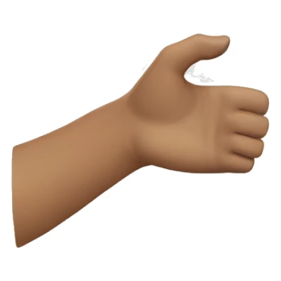 Arm extended at a 45 degree angle sticker