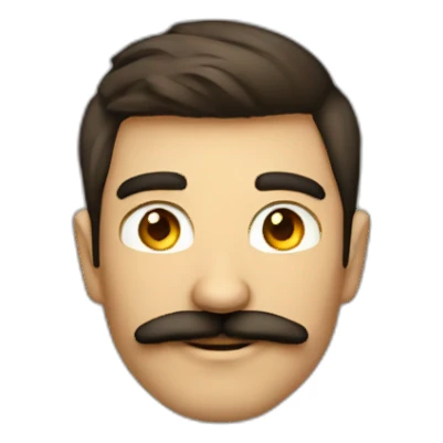 22 years old indie hacker guy have small mostache sticker