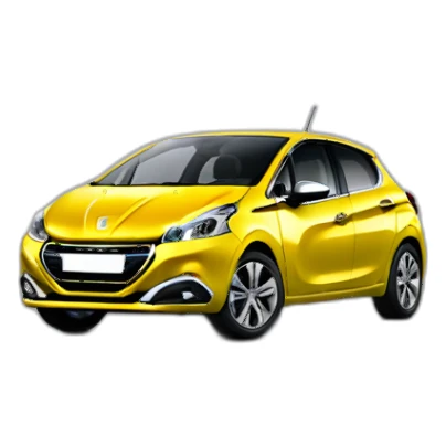 Peugeot 208 yellow sticker