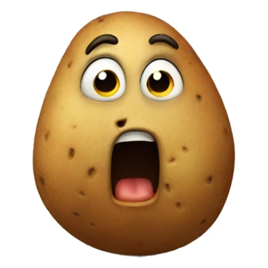 scared potato sticker