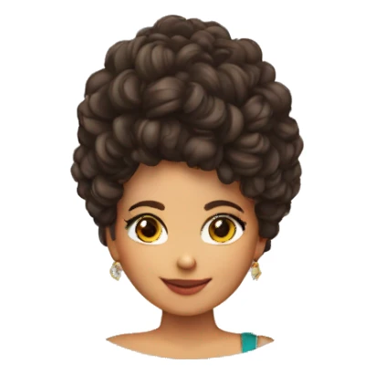 Reina de pelo rizado sticker