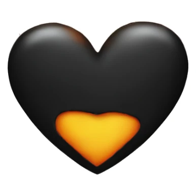 Black burning Heart  sticker