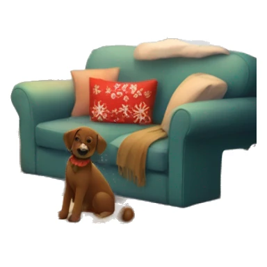 cozy christmas scene  sticker