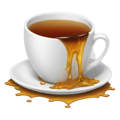 cup of tea spilling sticker