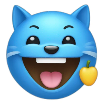 Blue emoji joogi mewing sticker
