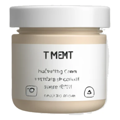 hydrating cream pot with label sticker