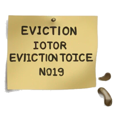 Eviction Notice on door sticker