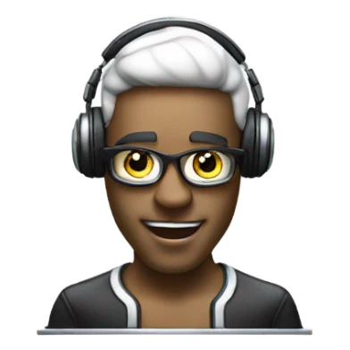 dj chasing after a platinum music plaque sticker