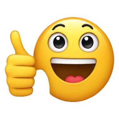 Heart face and thumbs up sticker