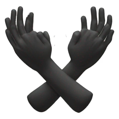 Emoji with crossed hands sticker