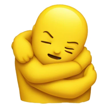 Sad hug yellow face open hug sticker
