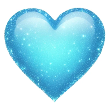 light blue heart with sparkles sticker