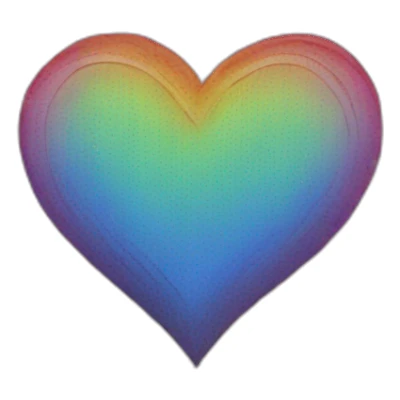 Coeur arc en ciel sticker