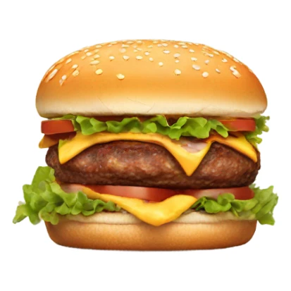 Smiling smash burger  sticker