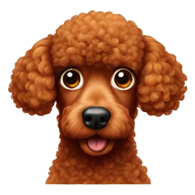 crosseyed red poodle sticker