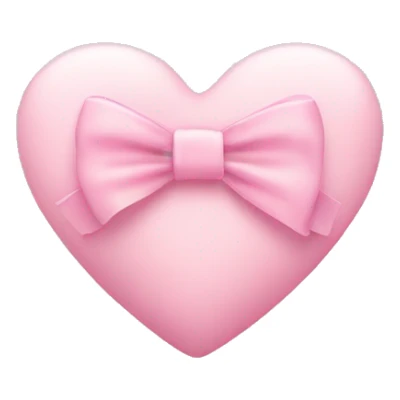 Pastel pink heart with a bow sticker