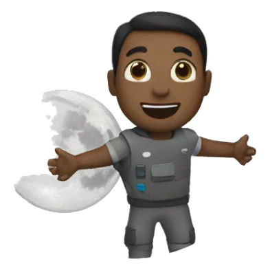 around the moon sticker