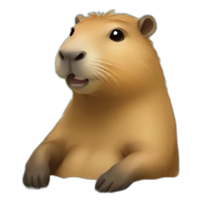 Capybara sitting in spa sticker