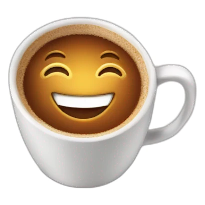 happy coffee cup sticker