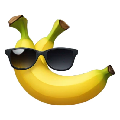 banana with sunglases sticker